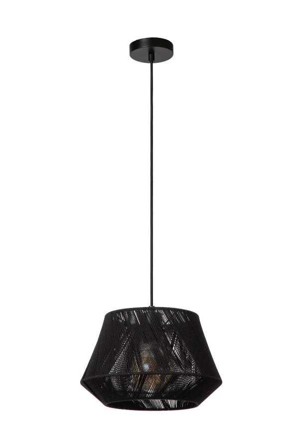 Lucide JESSICA - Hanglamp - Ø 30 cm - 1xE27 - Zwart - uitgezet